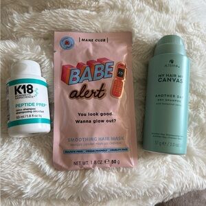 3 pc travel size luxury brand hair care